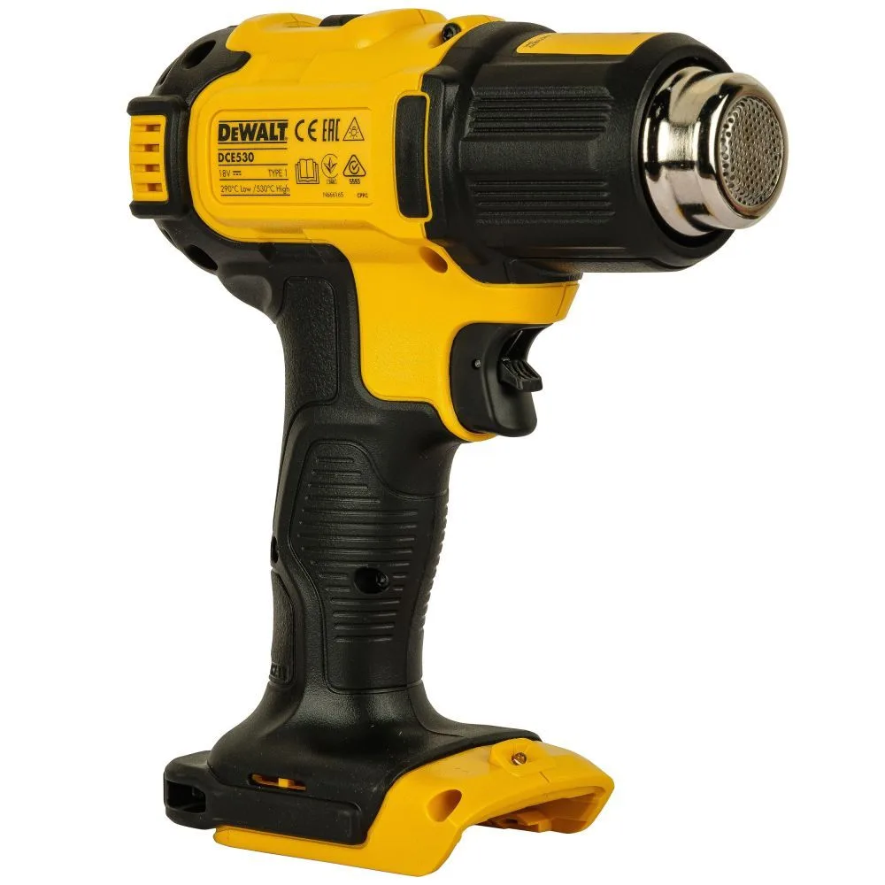 Аккумуляторный пистолет горячего воздуха DEWALT DCE530N, 18 В без АКБ и ЗУ — фото 7 из 12
