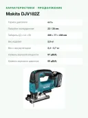 Аккумуляторный электролобзик Makita DJV182Z, коробка, без аккумулятора