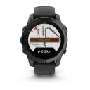 Смарт-часы Garmin Fenix E (010-03025-01), AMOLED серый безель, 47 мм, черный силиконовый ремешок