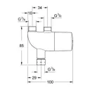 Термостат центральный для раковины, встраиваемый, цвет хром GROHE Grohtherm Micro 34487000