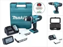 Ударная дрель-шуруповёрт Makita HP488D011, зеленый/черный, в кейсе