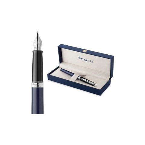 Перьевая ручка Waterman Hemisphere Colour Blocking, синий с чёрным, перо F