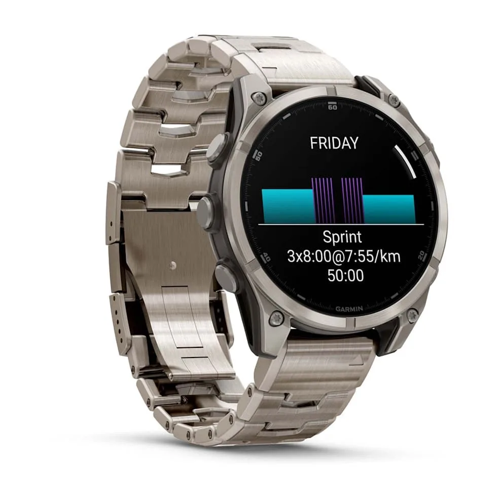 Умные часы Garmin Fenix 8 - 47mm, AMOLED Sapphire, Titanium, светло-серый, титановый ремешок (010-02904-40) — фото 2 из 12