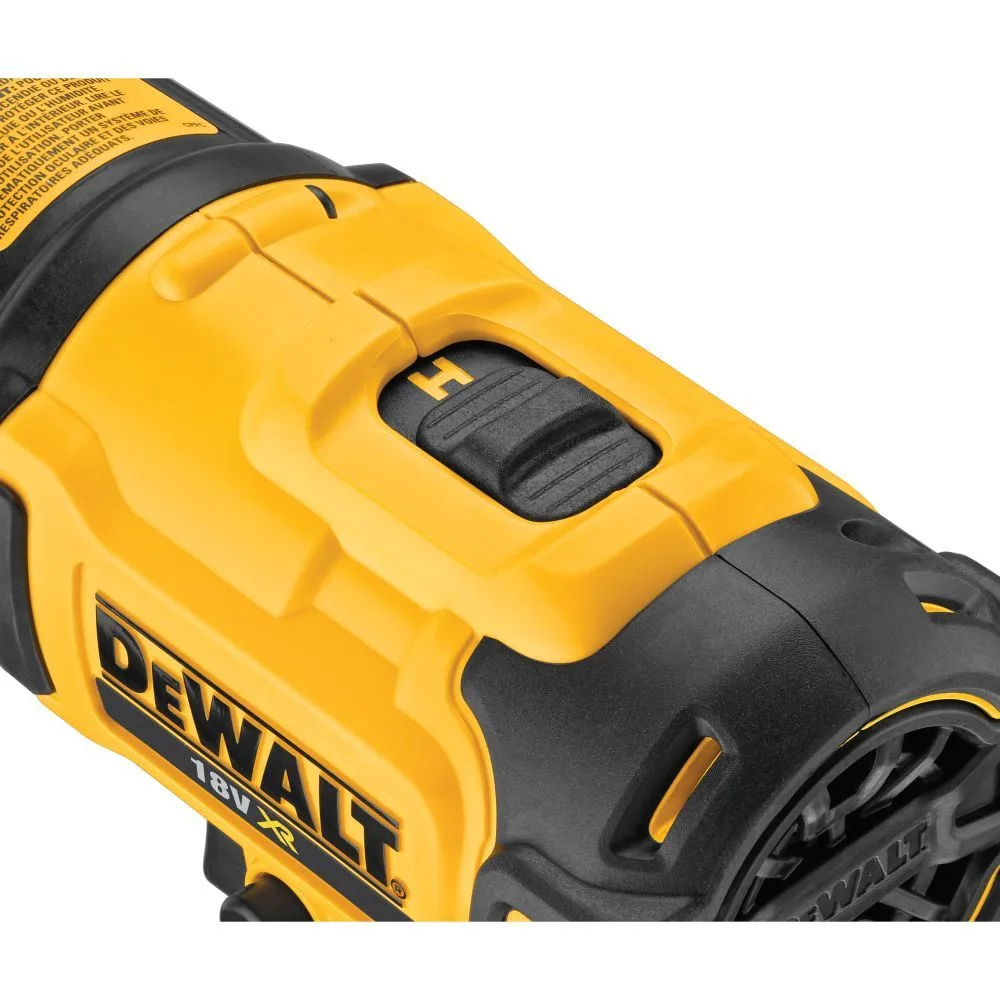 Аккумуляторный пистолет горячего воздуха DEWALT DCE530N, 18 В без АКБ и ЗУ — фото 9 из 12