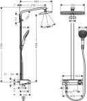 Душевой комплект Hansgrohe Raindance Select 27288000