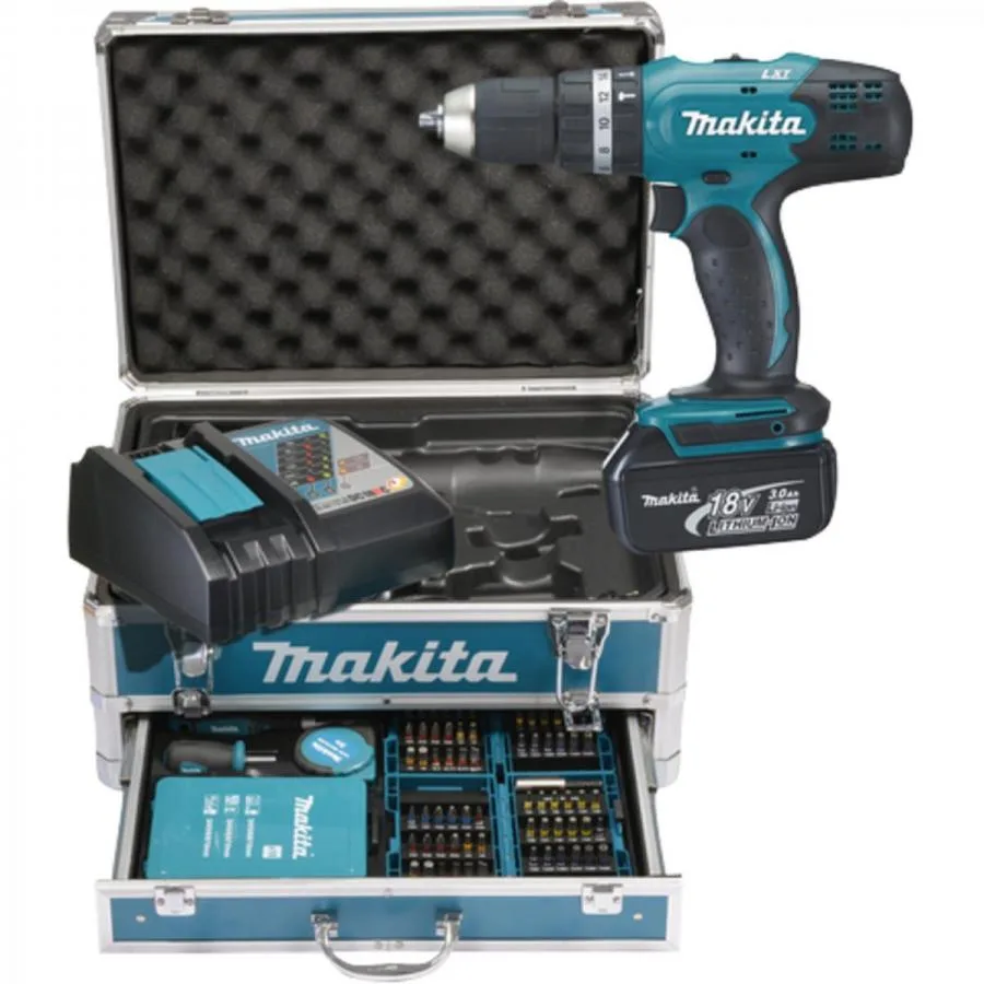 Аккумуляторный шуруповерт Makita DHP453RFX2, 18В, 2 аккумулятора, быстрозажимной патрон — фото 3 из 3
