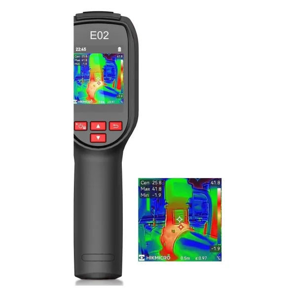 Тепловизор HIKMICRO E02, 96×96 (SuperIR 240×240), −20…550 °C, IP54, 8 ч работы