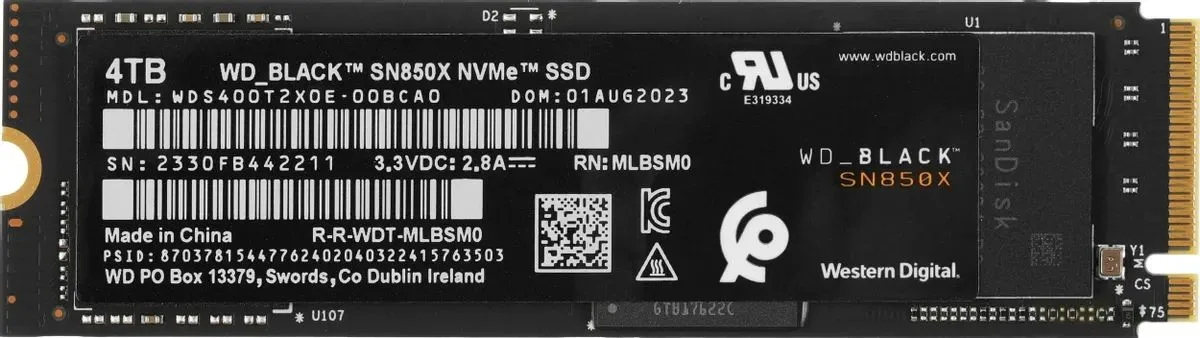 SSD диск Western Digital BLACK SN850X WDS400T2X0E — фото 4 из 6