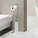 Набор туалетных щеток Decor Walther STONE с держателем для бумаги, белый/хром