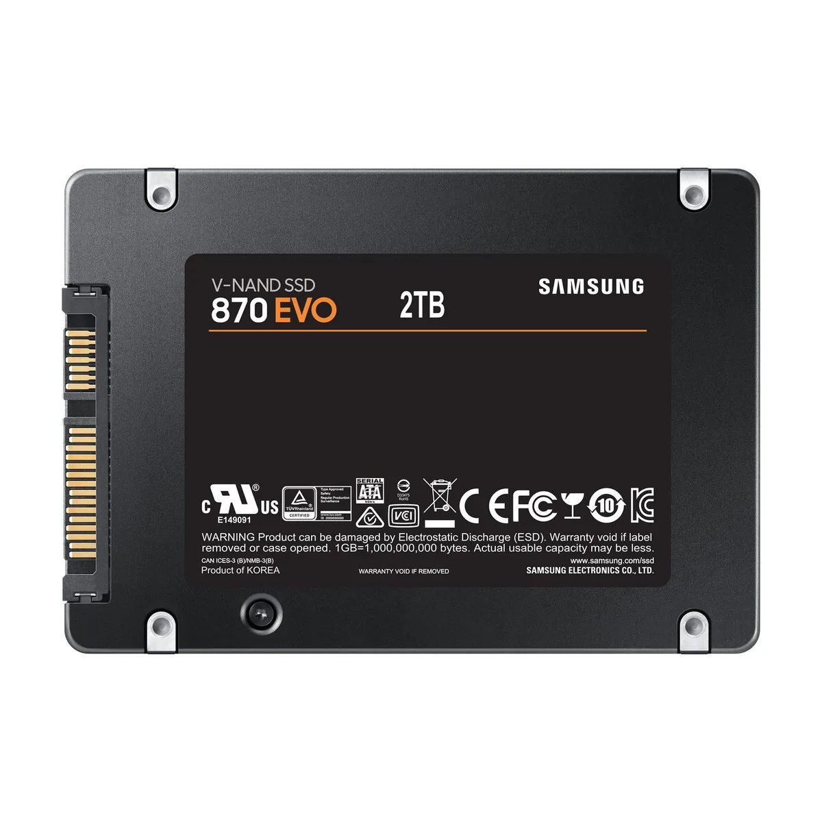 Накопитель SSD накопитель 870 EVO MZ-77E2T0B/EU 2ТБ, 2.5", SATA III, SATA — фото 3 из 6