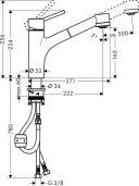Смеситель для кухни Hansgrohe Talis S 32841000, латунь, хром