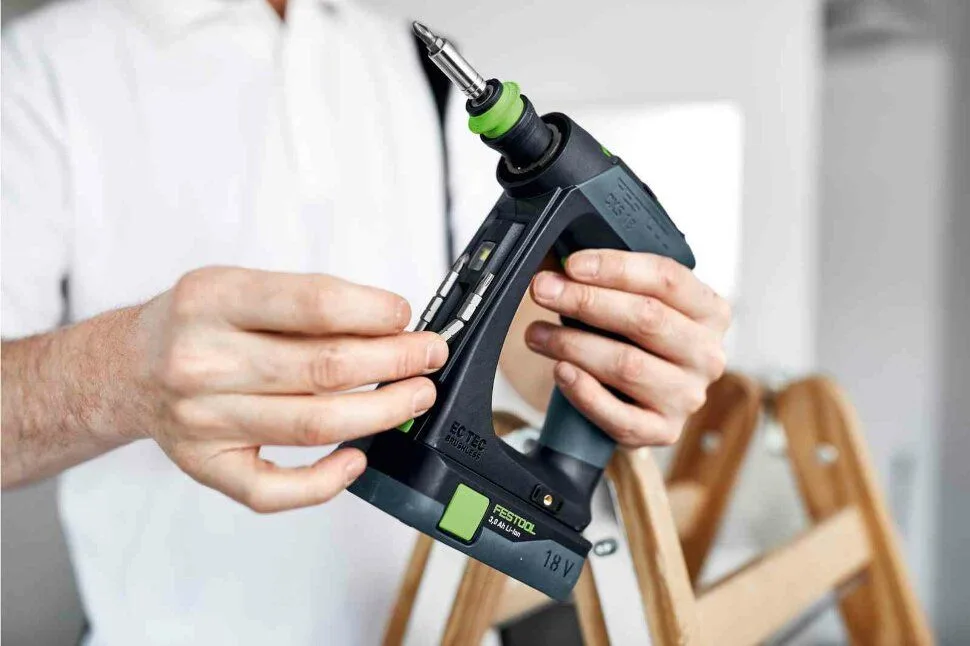 Аккумуляторная дрель-шуруповёрт FESTOOL CXS 18 C 3,0-Set, синий/черный — фото 9 из 11