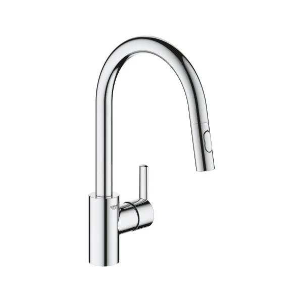 Смеситель для кухни GROHE Feel 31486001 с выдвижной лейкой, 2 режима струи, 360°, хром