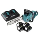 Пила сетевая Makita DUC353PG4, зарядное устройство, 4 акб, шина 35 см