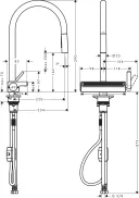 Смеситель для кухонной мойки Hansgrohe Aquno Select M81 73837000