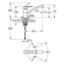 Смеситель для кухни GROHE BauEco 31680000 хром