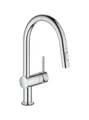 Смеситель для кухни GROHE Flair Touch 30276002 сенсорный, выдвижная лейка, 360°, хром