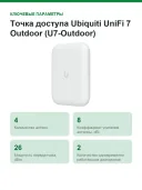 Уличная точка доступа Ubiquiti UniFi U7 Outdoor