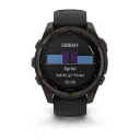 Умные часы премиум класса Fenix 8 47 mm, Solar Sapphire, Carbon Gray DLC Titanium with Black/Pebble Gray 010-02906-11