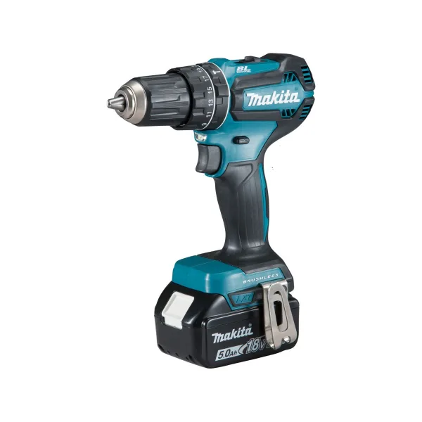 Дрель-шуруповерт аккумуляторная бесщеточная ударная Makita DHP485RTJ, 18 В Li 2x5 Ач