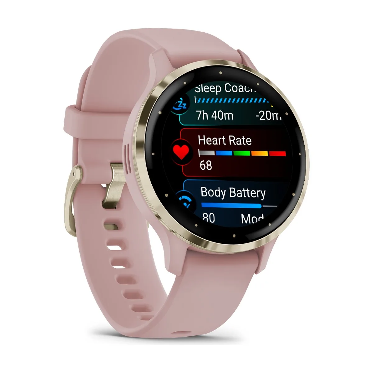 Умные часы Garmin Venu 3S, Soft Gold With Dust Rose Case (010-02785-03) — фото 3 из 6
