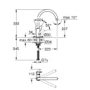 Смеситель для кухни GROHE Start Curve 31554001 хром