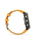 Умные часы Garmin Fenix 8 47 mm, AMOLED Sapphire, Titanium with Spark Orange Graphite Silicone Band (010-02904-11)