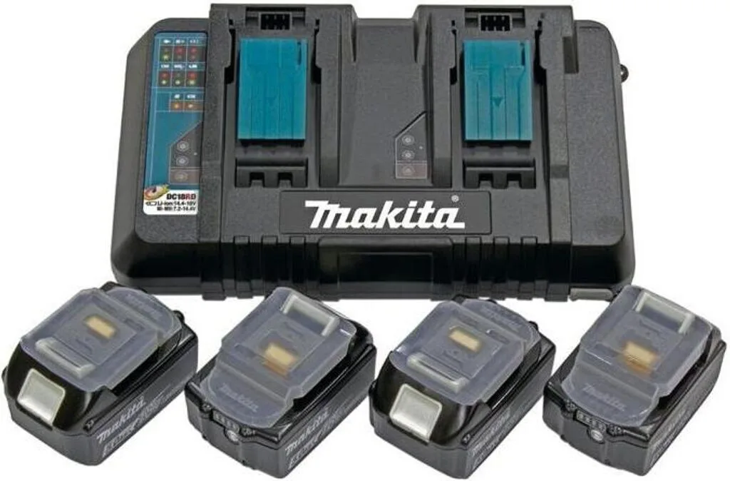 Аккумуляторный набор Makita Power Source-Kit Li 199483-0, 18 В / 5,0 Ач, 4 батареи и двойное зарядное устройство — фото 5 из 6