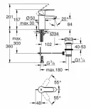 Смеситель для раковины GROHE Eurostyle Cosmopolitan 3355220E