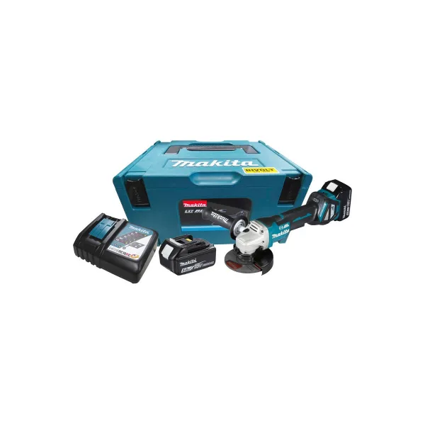 Угловая шлифмашинка Makita DGA517RTJ, бесщёточный двигатель, 125мм, 3000-8500об/мин