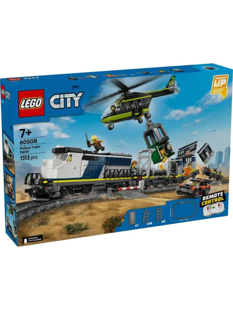 Конструктор LEGO City Полицейский поезд 60508, 1313 деталей