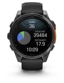 Умные часы Garmin Fenix 8, 47mm, AMOLED, Slate Gray with Black Silicone Band (010-02904-00)