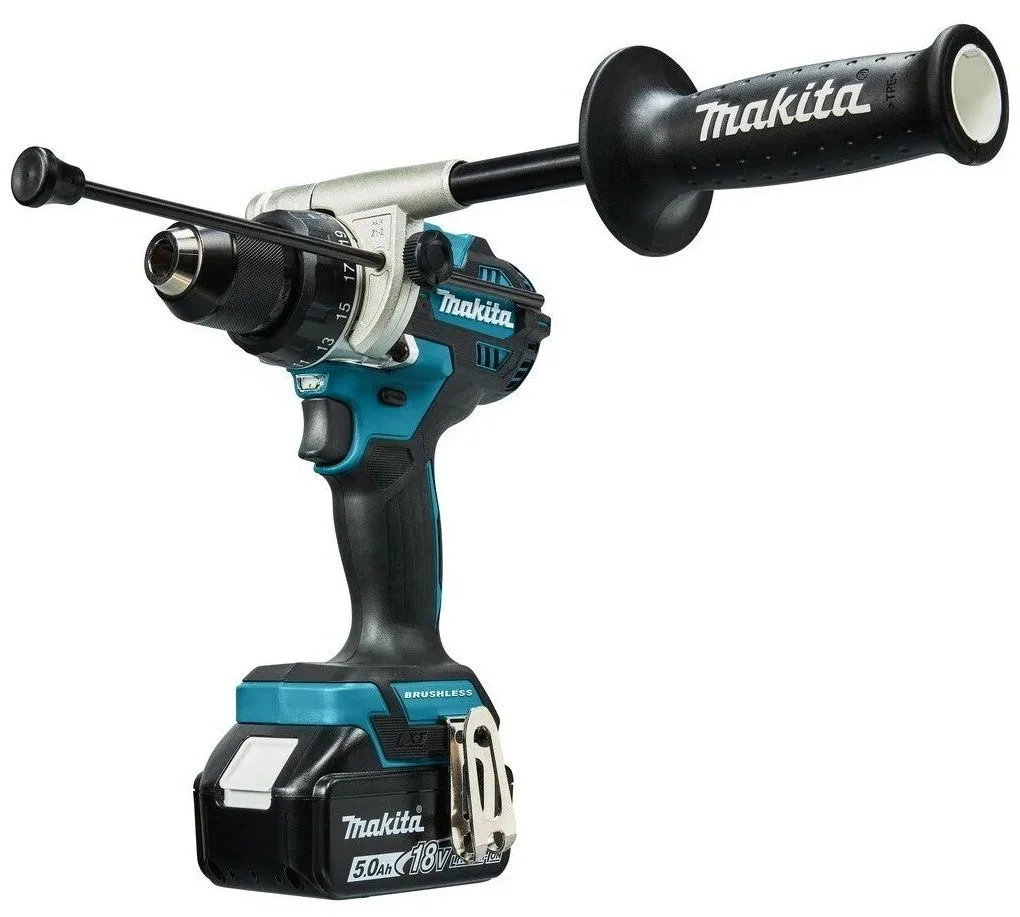 Дрель-шуруповерт аккумуляторная Makita DHP486RTJ, 203351, зеленый/черный — фото 2 из 3