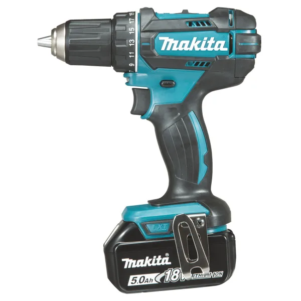 Дрель-шуруповёрт Makita DDF482RTJ, 2 аккумулятора, быстрозажимной патрон