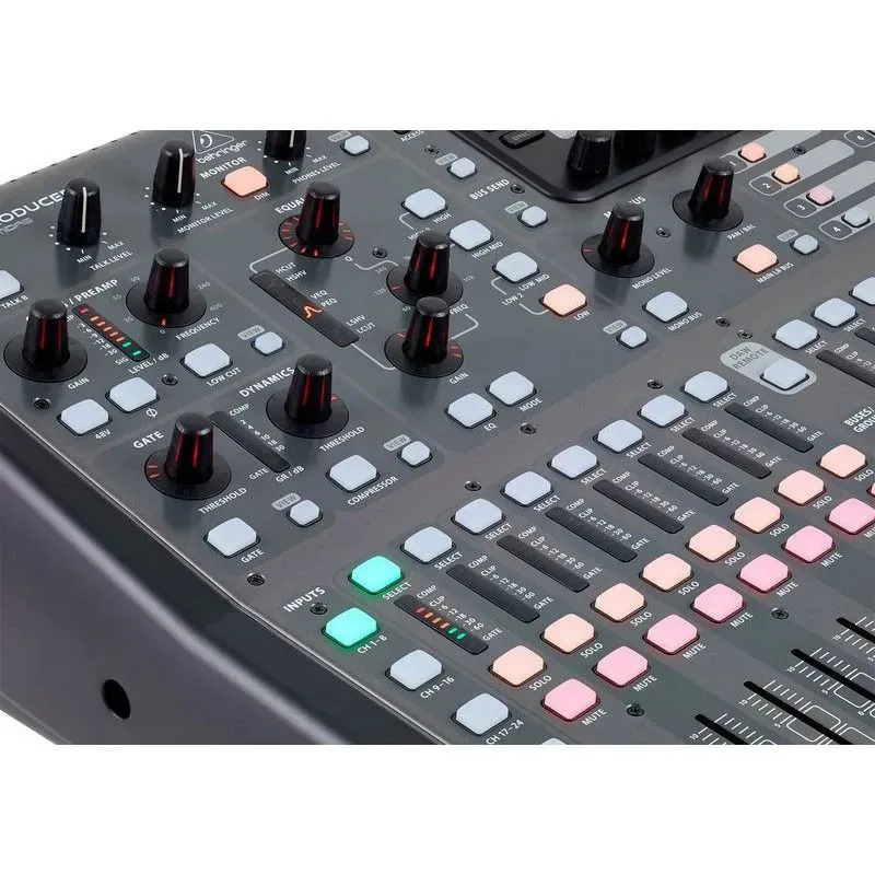 Цифровой микшер Behringer X32 PRODUCER, 32 вх+8 возвратов, 17 фейдеров, 22 аналоговых вх/14 вых — фото 7 из 11