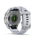 Смарт-часы Garmin Fenix 8 Amoled 43мм Silver c белым силиконовым ремешком (010-02903-00)