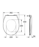 Сиденье для унитаза Grohe Bau Ceramic 39492000, альпин-белый