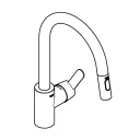 Смеситель GROHE QuickFix Get однорычажный для мойки, хром (31484001)