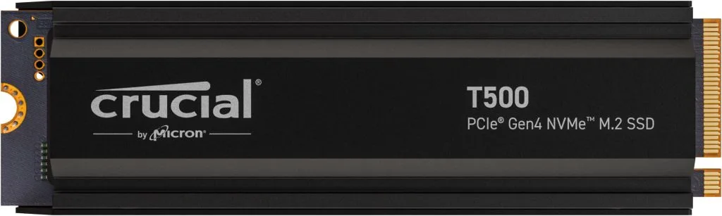 M.2 NVMe SSD накопитель Crucial T500 1TB PCIe Gen4 с радиатором (Ct1000t500ssd5)