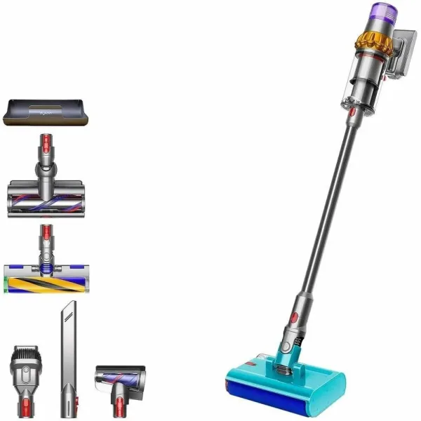 Пылесос вертикальный аккумуляторный Dyson V15s Detect Submarine, влажная уборка, 240 AW, 60 мин