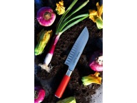 Нож поварской F. DICK Red Spirit Kullenschliff Santoku (8174218K), лезвие 18 см