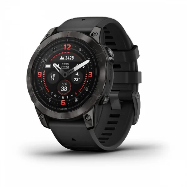 Умные часы Garmin Epix PRO Gen 2 Sapphire Edition 47mm, Carbon Grey DLC Titanium with Black Band (010-02803-11)