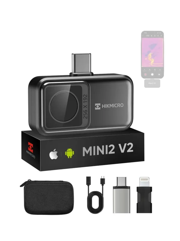 Тепловизор HIKMICRO Mini2 V2 с разрешением 256x192 (масштабирование до 512x384) для смартфонов iOS и Android