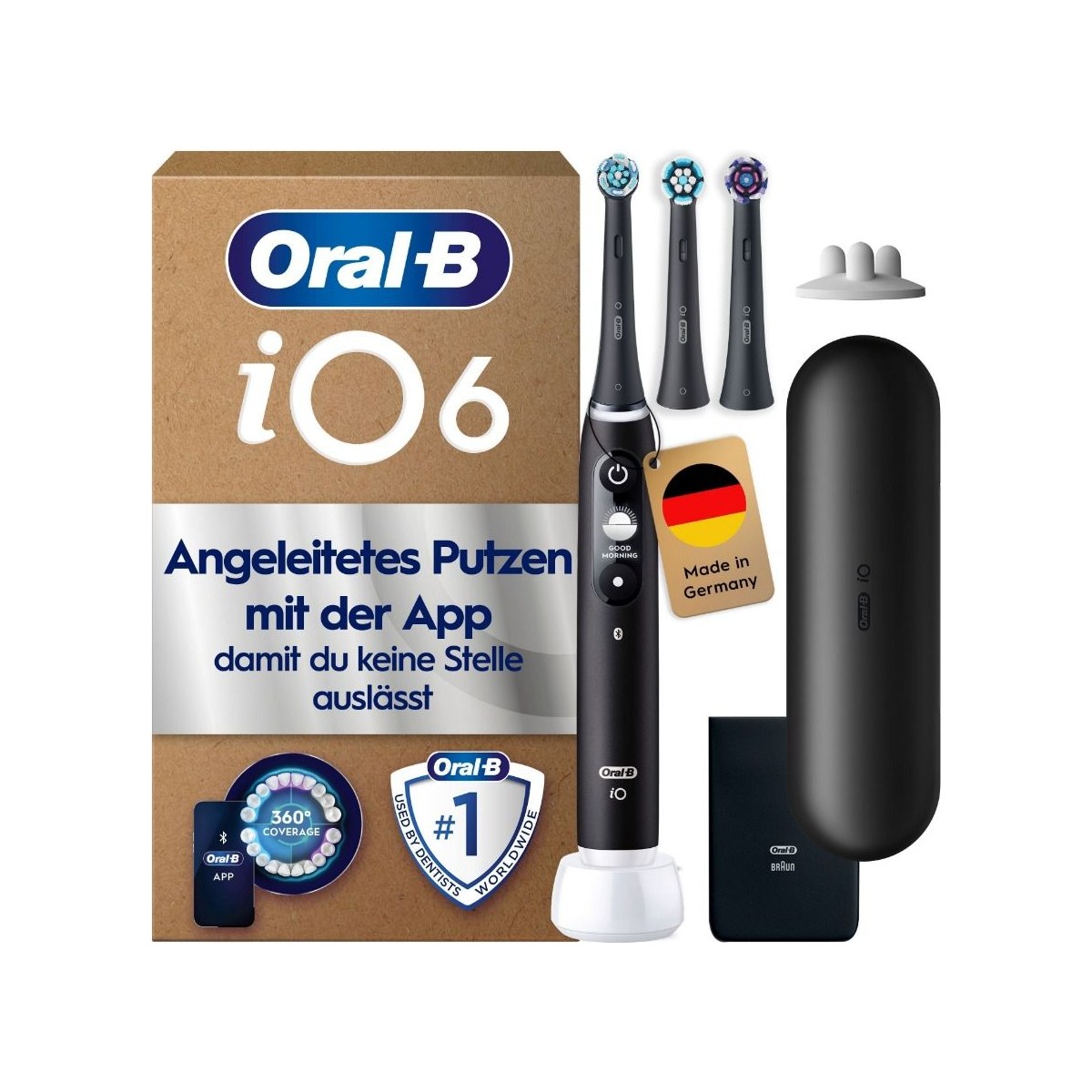 Электрическая зубная щётка Oral-B iO Series 6 Plus Edition Black Lava, 3 насадки