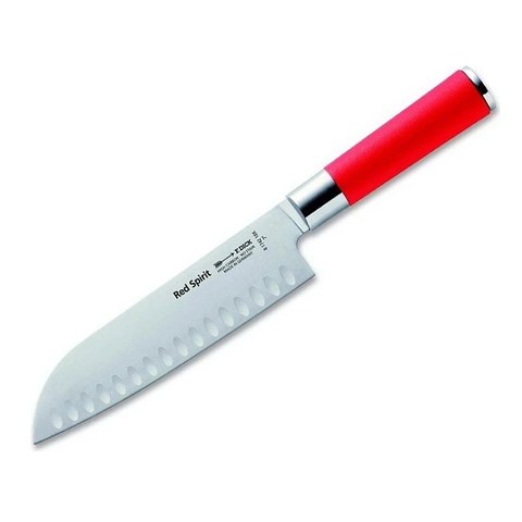 Нож поварской F. DICK Red Spirit Kullenschliff Santoku (8174218K), лезвие 18 см