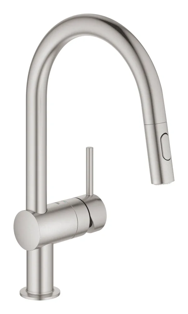 Смеситель для кухонной раковины Grohe Minta, нержавеющая сталь, система быстрого монтажа