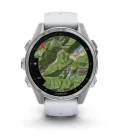 Смарт-часы Garmin Fenix 8 Amoled 43мм Silver c белым силиконовым ремешком (010-02903-00)
