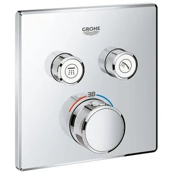 Термостат для встраиваемого монтажа на 2 выхода Grohe Grohtherm SmartControl 29124 000 (29124000) хром — фото 7 из 10
