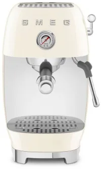 Кофеварка рожковая Smeg ECF03CREU с функцией Cold Brew, 15 бар, кремовая