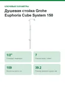 Душевая стойка Grohe Euphoria Cube System 150 27696000